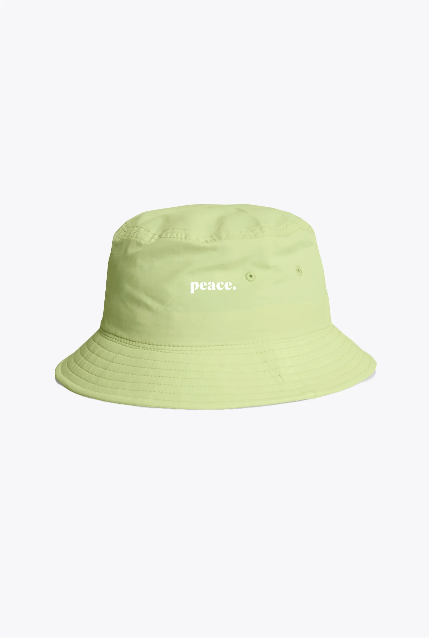 Peace Nylon Bucket Hat - Lime sold by Peace-Collective