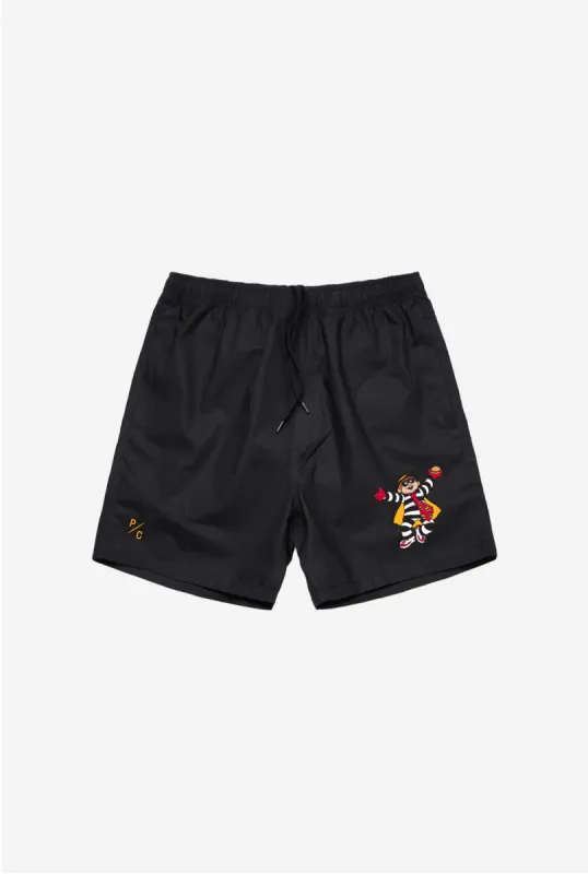 Hamburglar Board Shorts - Black sold by Peace-Collective