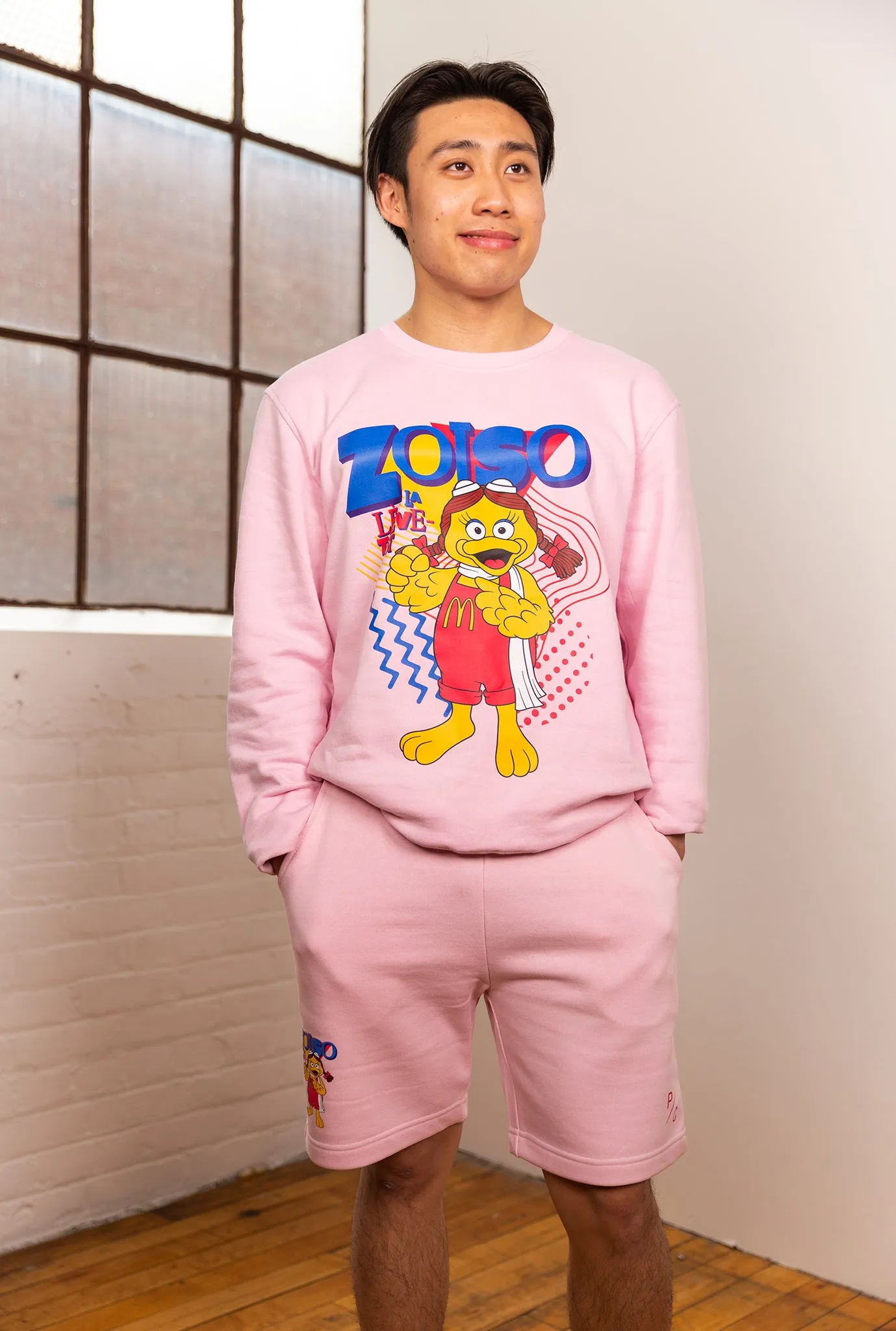 Vintage Zoiso Fleece Shorts - Pink sold by Peace-Collective product image thumbnail 3