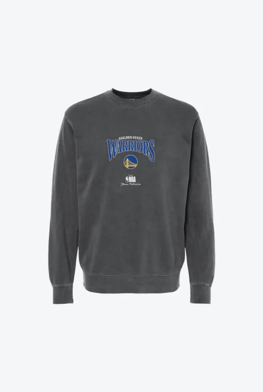 Golden State Warriors Vintage Embroidered Crewneck - Black sold by Peace-Collective