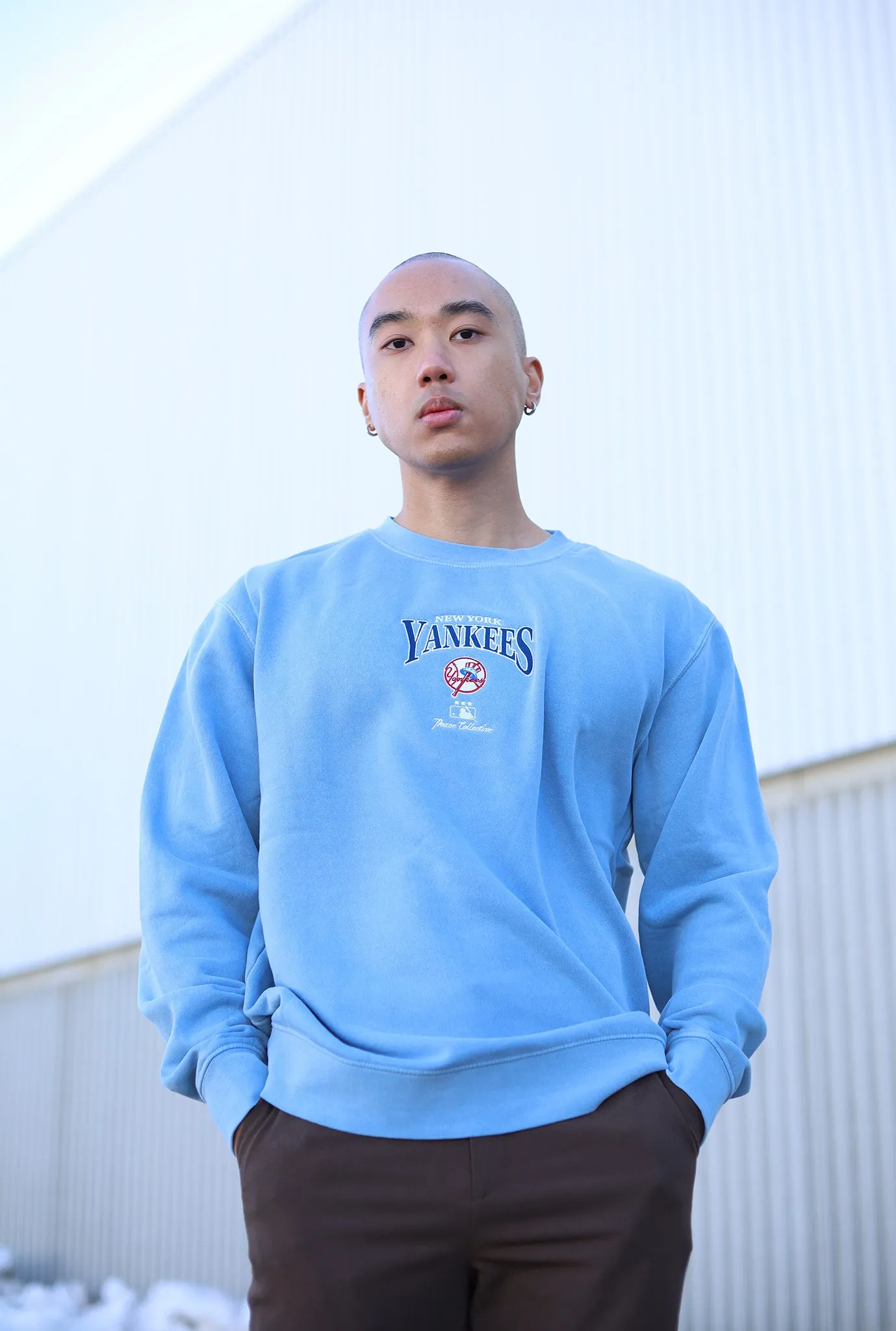 New York Yankees Vintage Embroidered Crewneck - Blue sold by Peace-Collective product image thumbnail 3