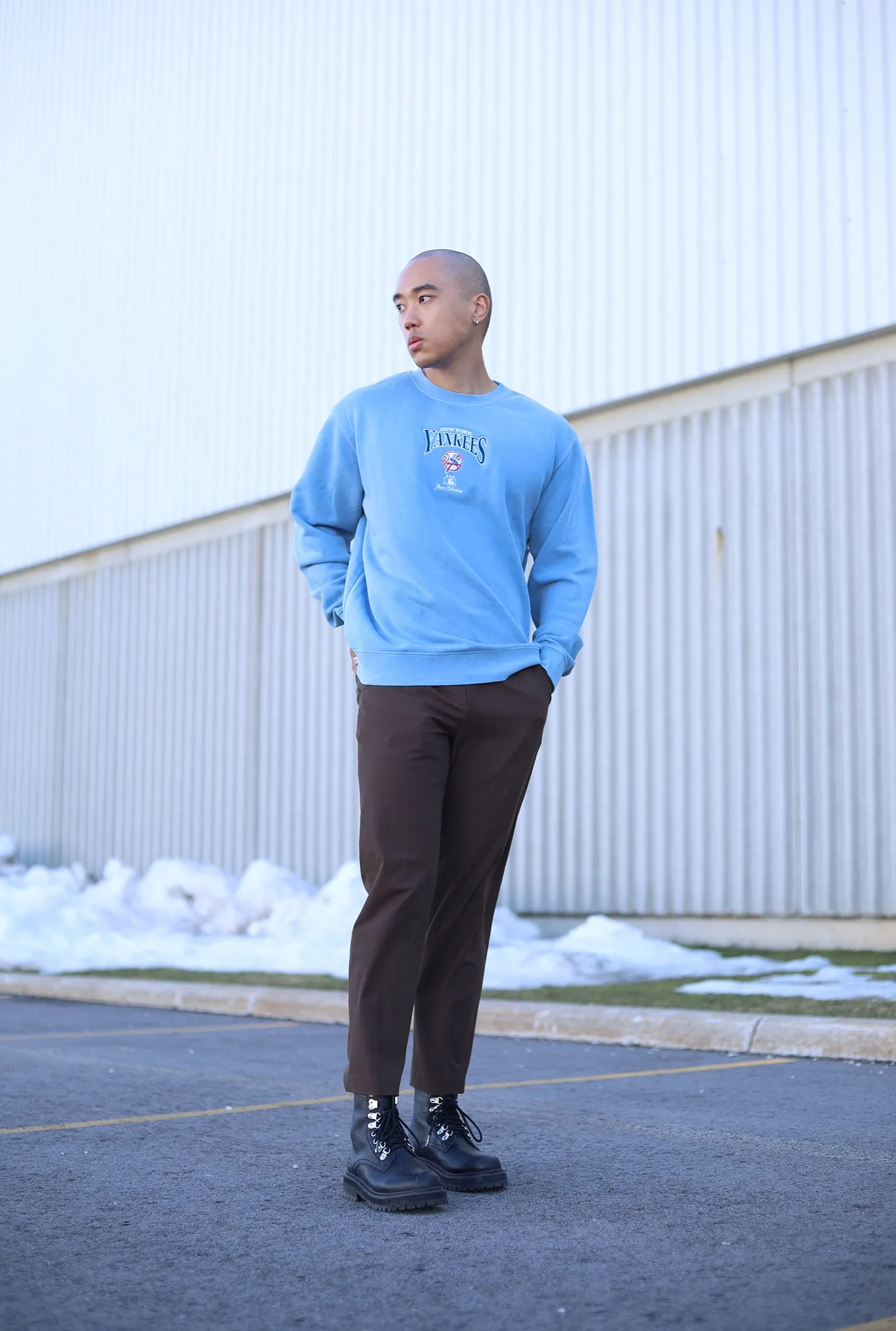 New York Yankees Vintage Embroidered Crewneck - Blue sold by Peace-Collective product image thumbnail 4