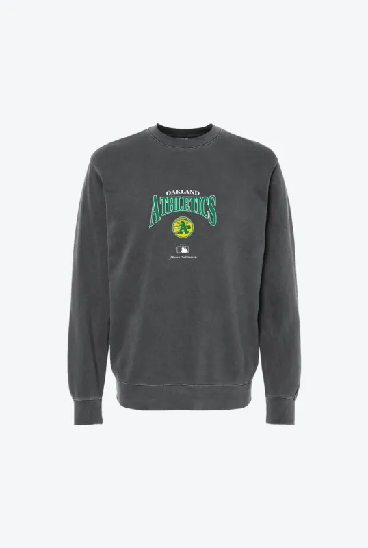 Oakland Athletics Vintage Embroidered Crewneck - Black sold by Peace-Collective