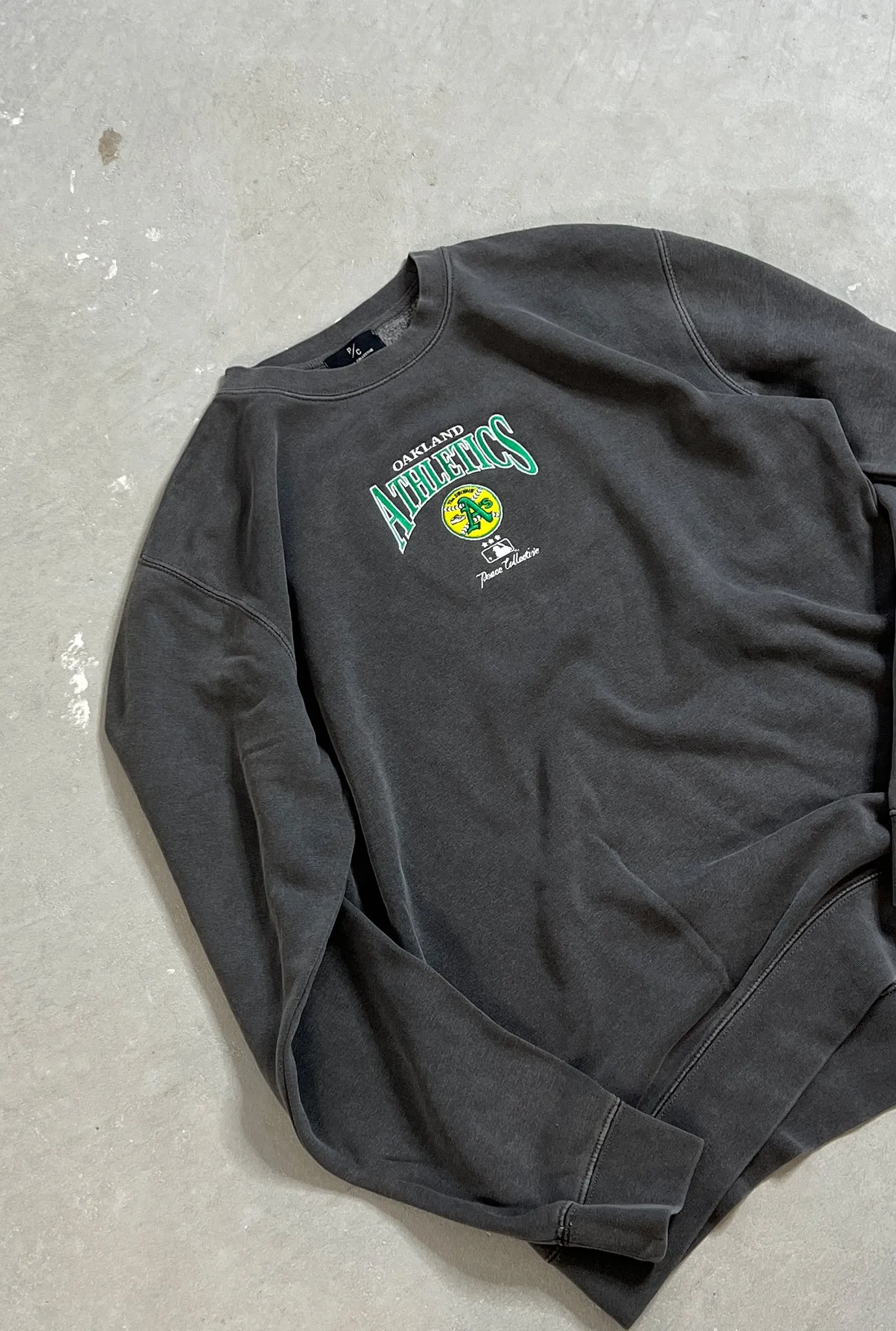 Oakland Athletics Vintage Embroidered Crewneck - Black sold by Peace-Collective product image thumbnail 3