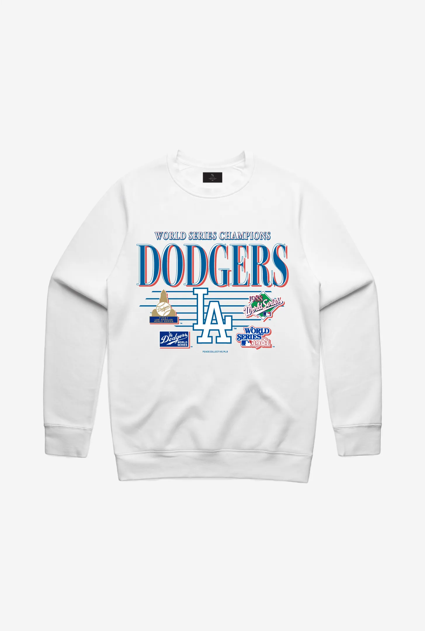 Los Angeles Dodgers Throwback Crewneck - White sold by Peace-Collective