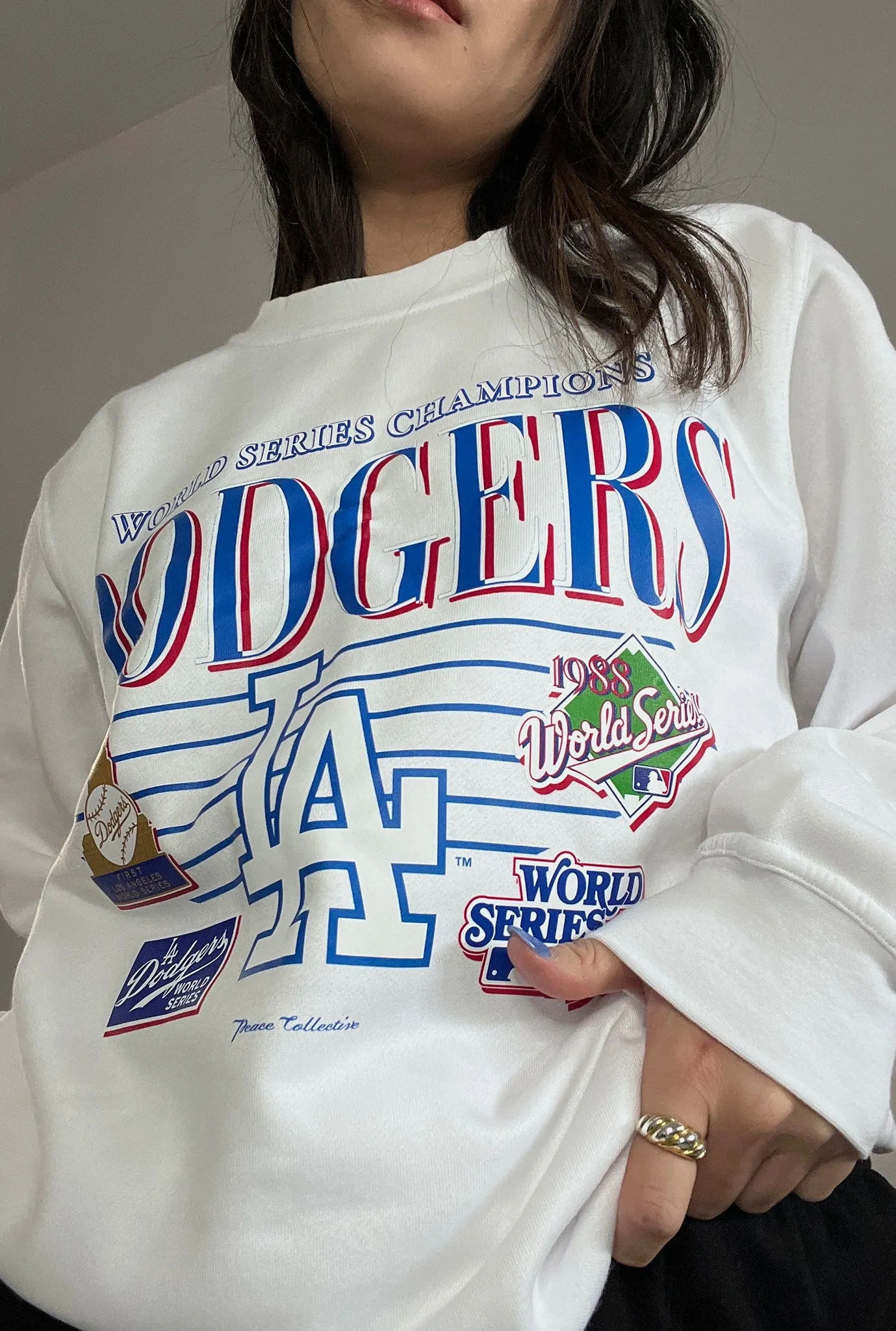 Los Angeles Dodgers Throwback Crewneck - White sold by Peace-Collective product image thumbnail 5
