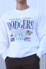 Los Angeles Dodgers Throwback Crewneck - White sold by Peace-Collective