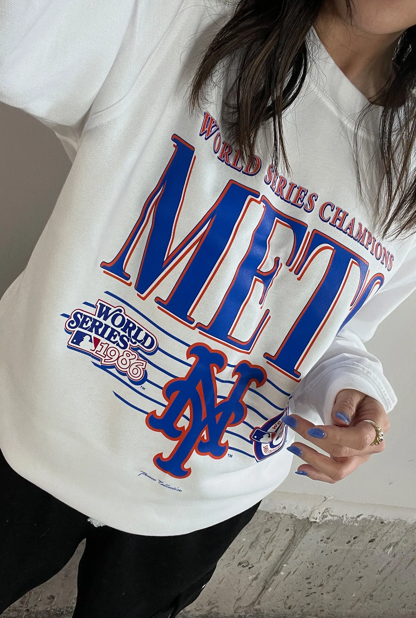 New York Mets Throwback Crewneck - White sold by Peace-Collective product image thumbnail 2
