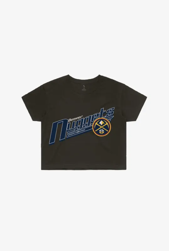 Denver Nuggets Garment Dyed Cropped T-Shirt - Black sold by Peace-Collective