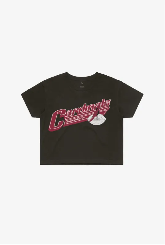 Arizona Cardinals Garment Dyed Cropped T-Shirt - Black sold by Peace-Collective