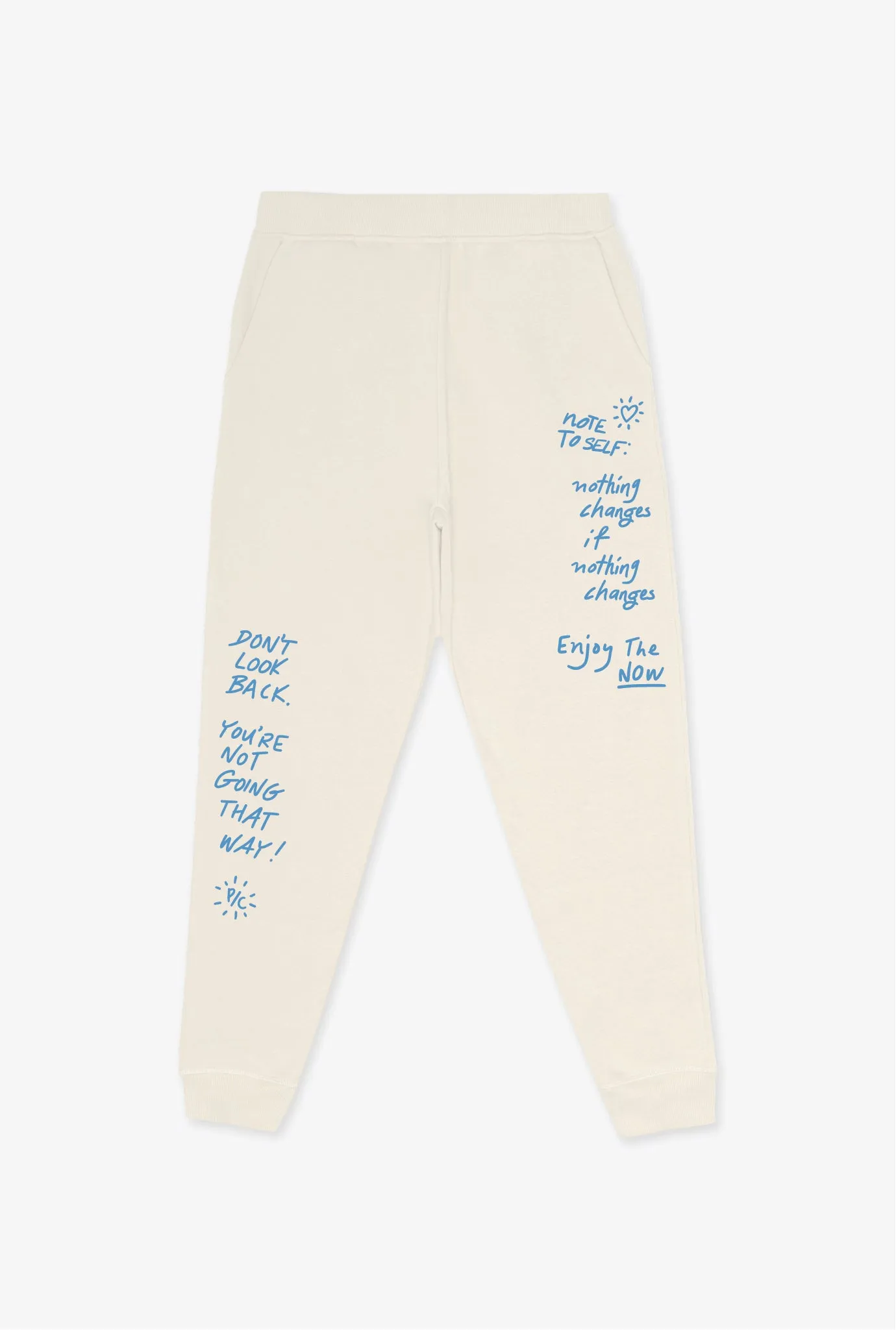 Note to Self Joggers - Ivory sold by Peace-Collective