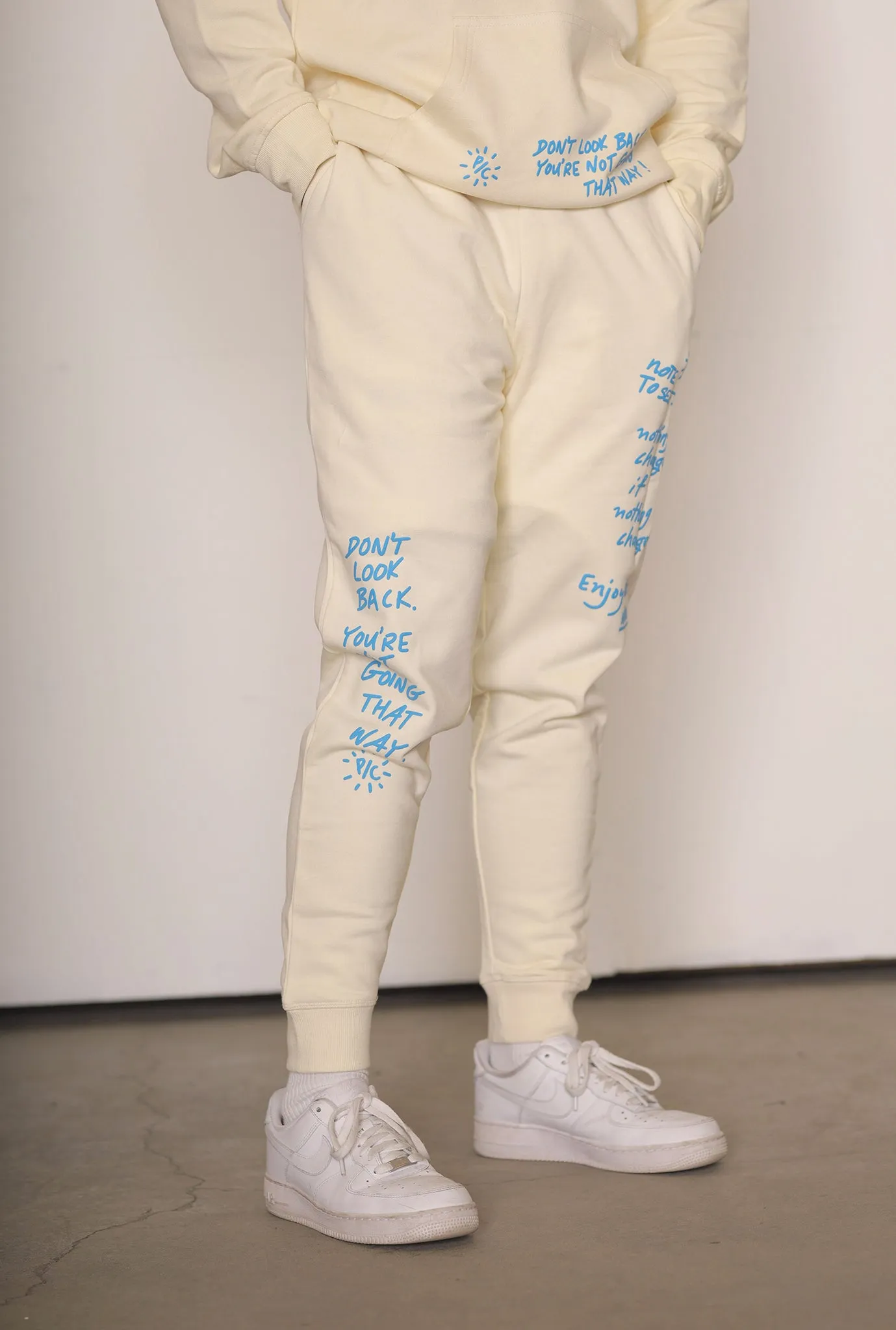 Note to Self Joggers - Ivory sold by Peace-Collective product image thumbnail 2