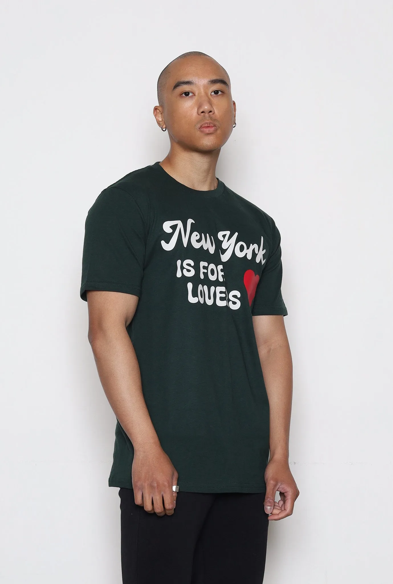 New York is for Lovers T-Shirt - Pine Green sold by Peace-Collective product image thumbnail 4