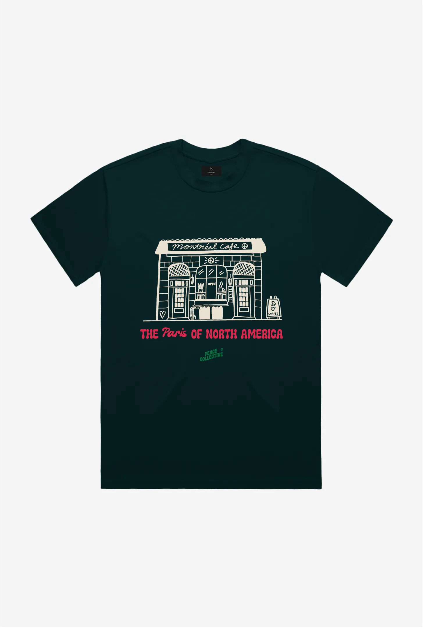 The Paris of North America T-Shirt - Pine Green sold by Peace-Collective