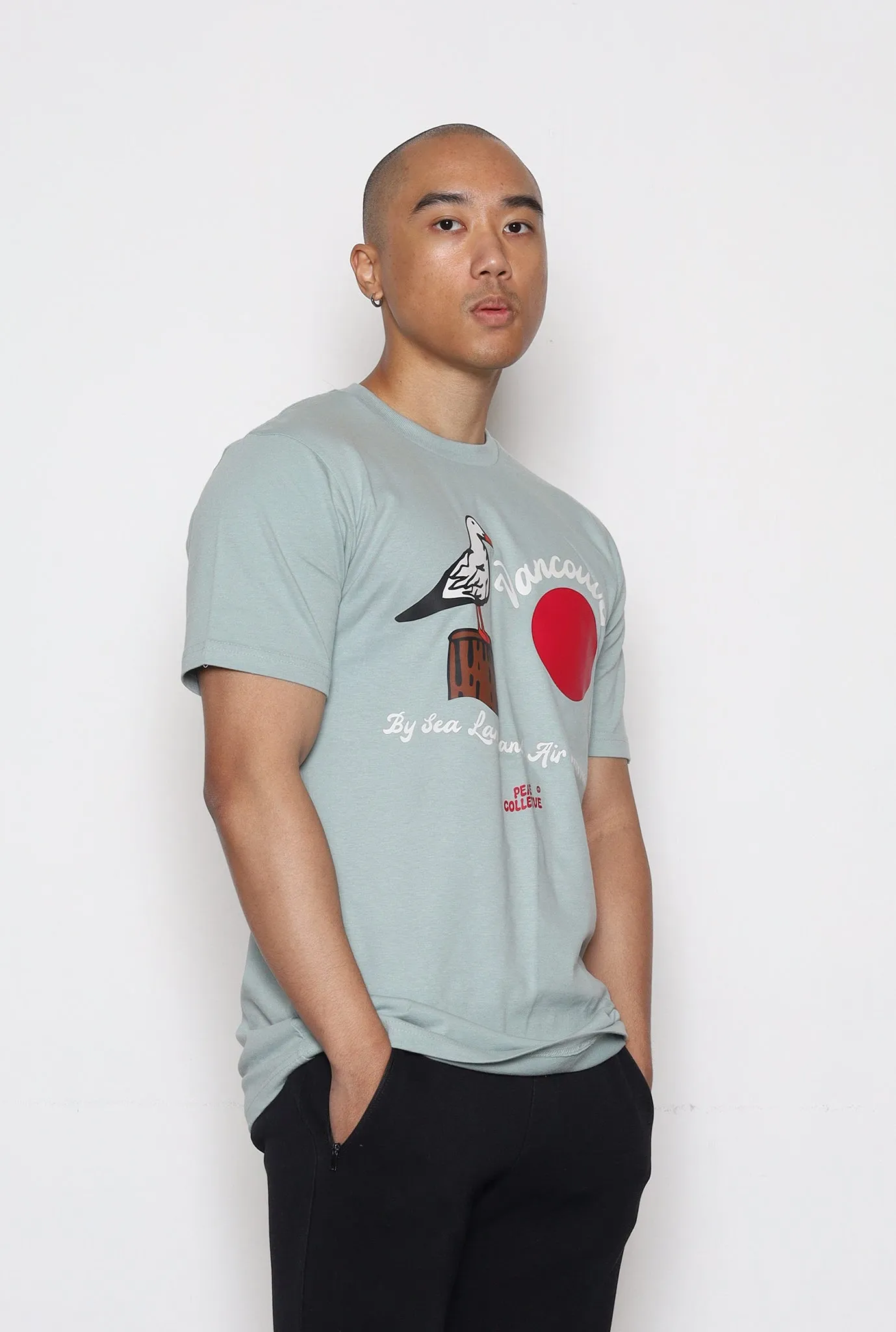 Vancouver Seagull T-Shirt - Blue sold by Peace-Collective product image thumbnail 4