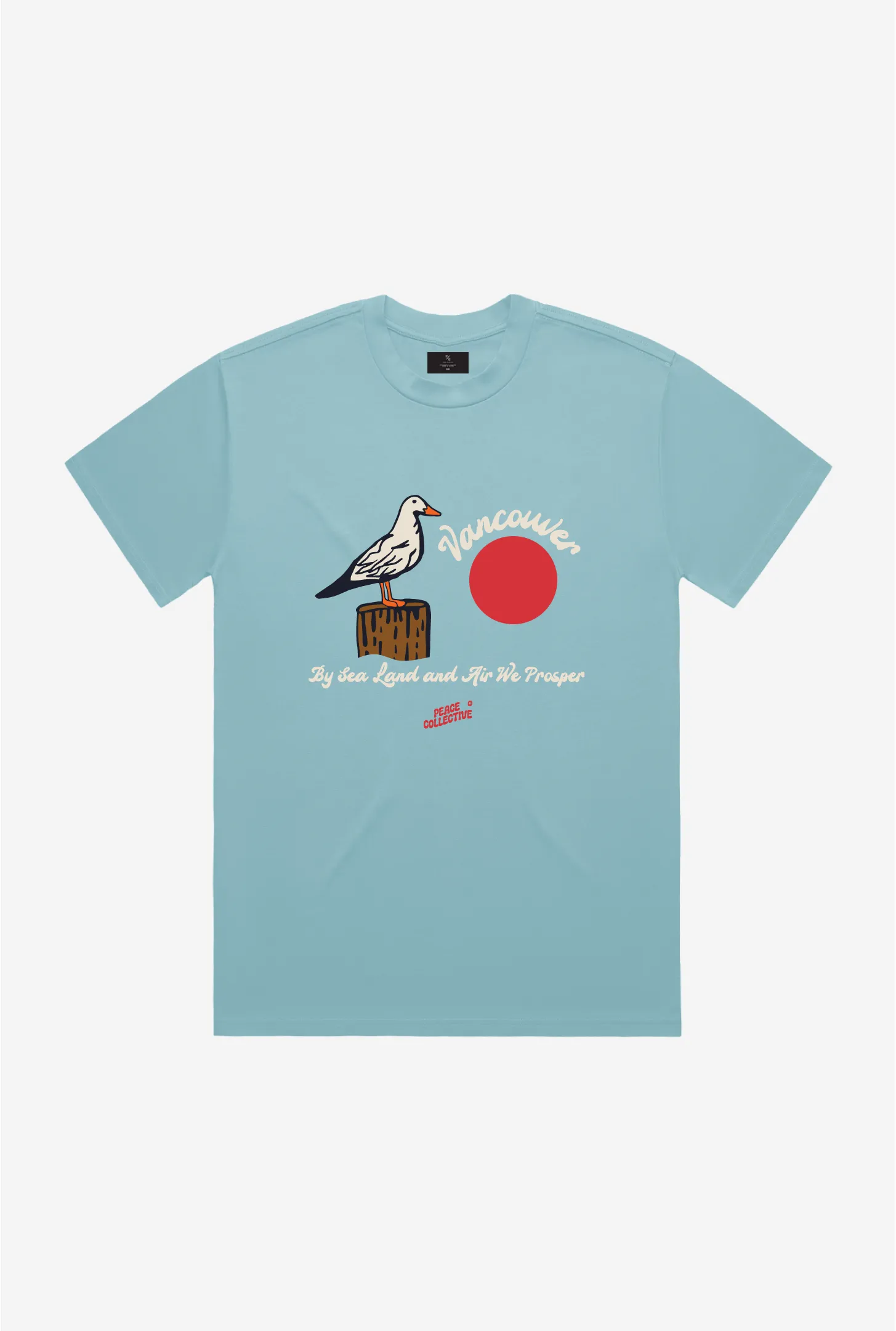 Vancouver Seagull T-Shirt - Blue sold by Peace-Collective