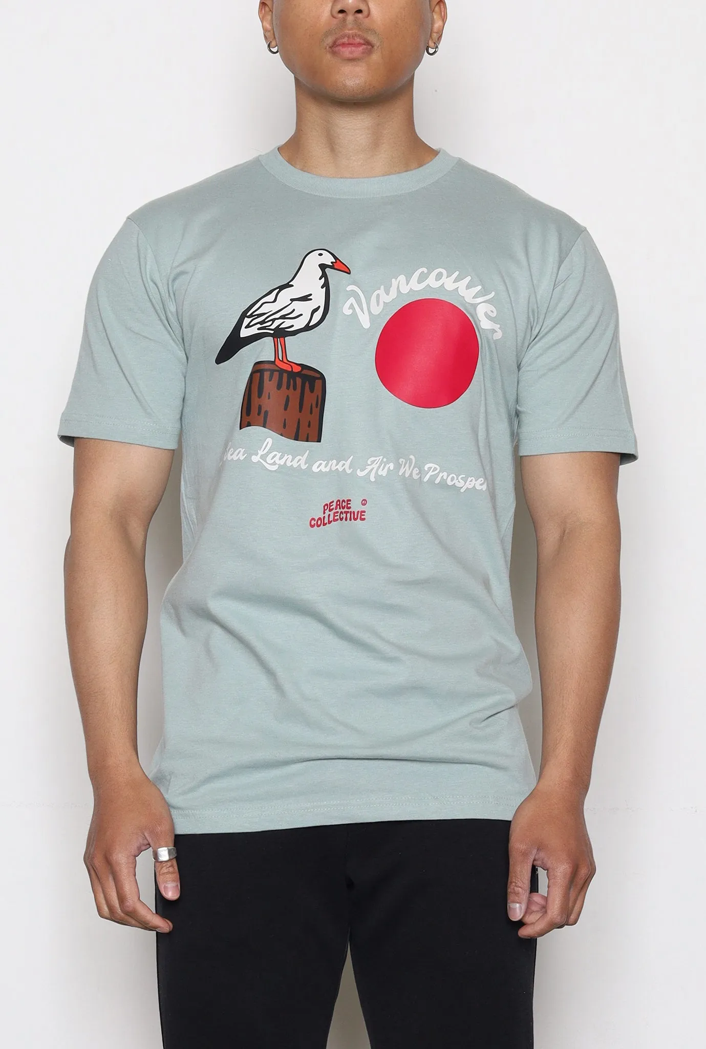 Vancouver Seagull T-Shirt - Blue sold by Peace-Collective product image thumbnail 2
