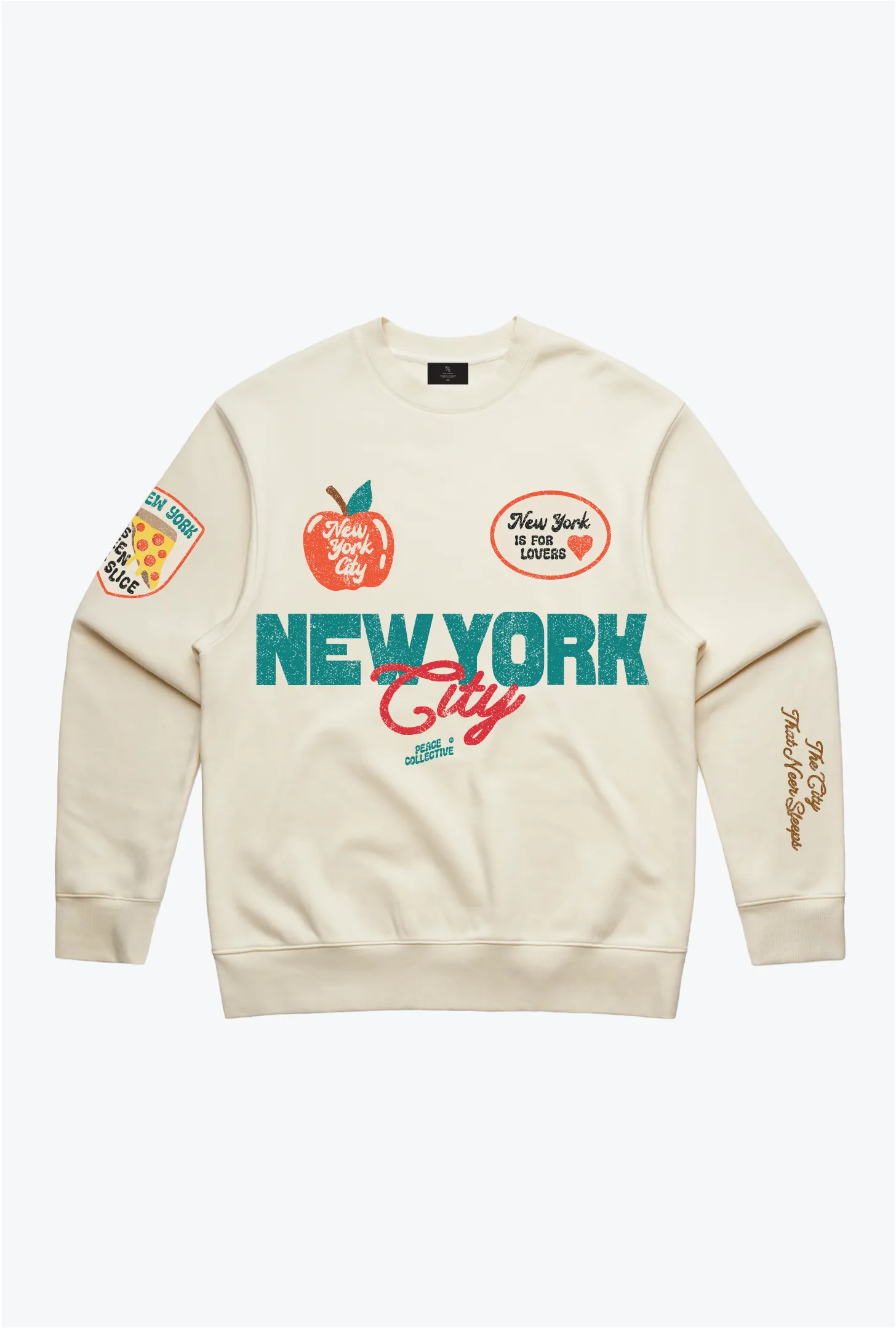 New York City Patch Crewneck - Ivory sold by Peace-Collective