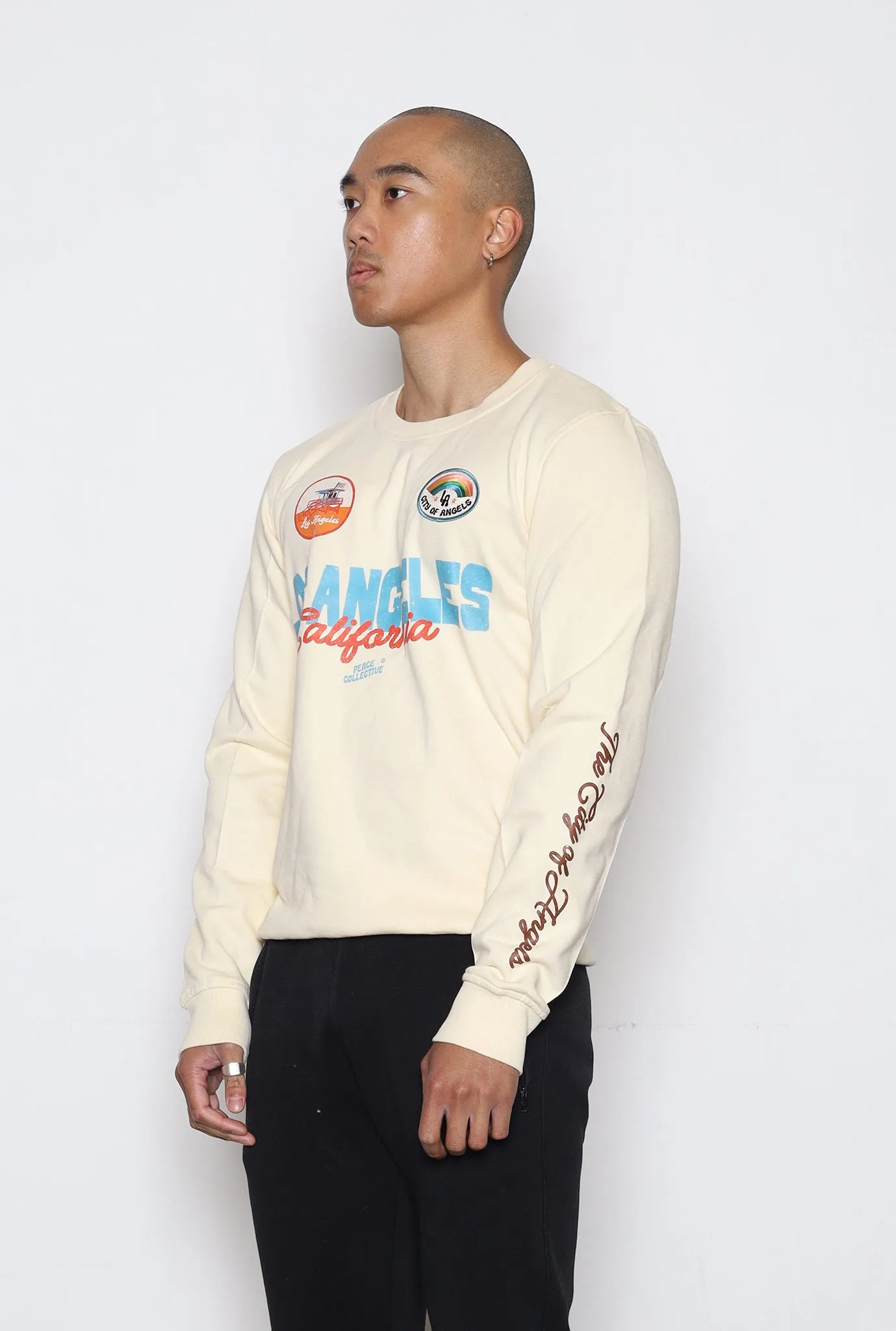 Los Angeles California Patch Crewneck - Ivory sold by Peace-Collective product image thumbnail 3