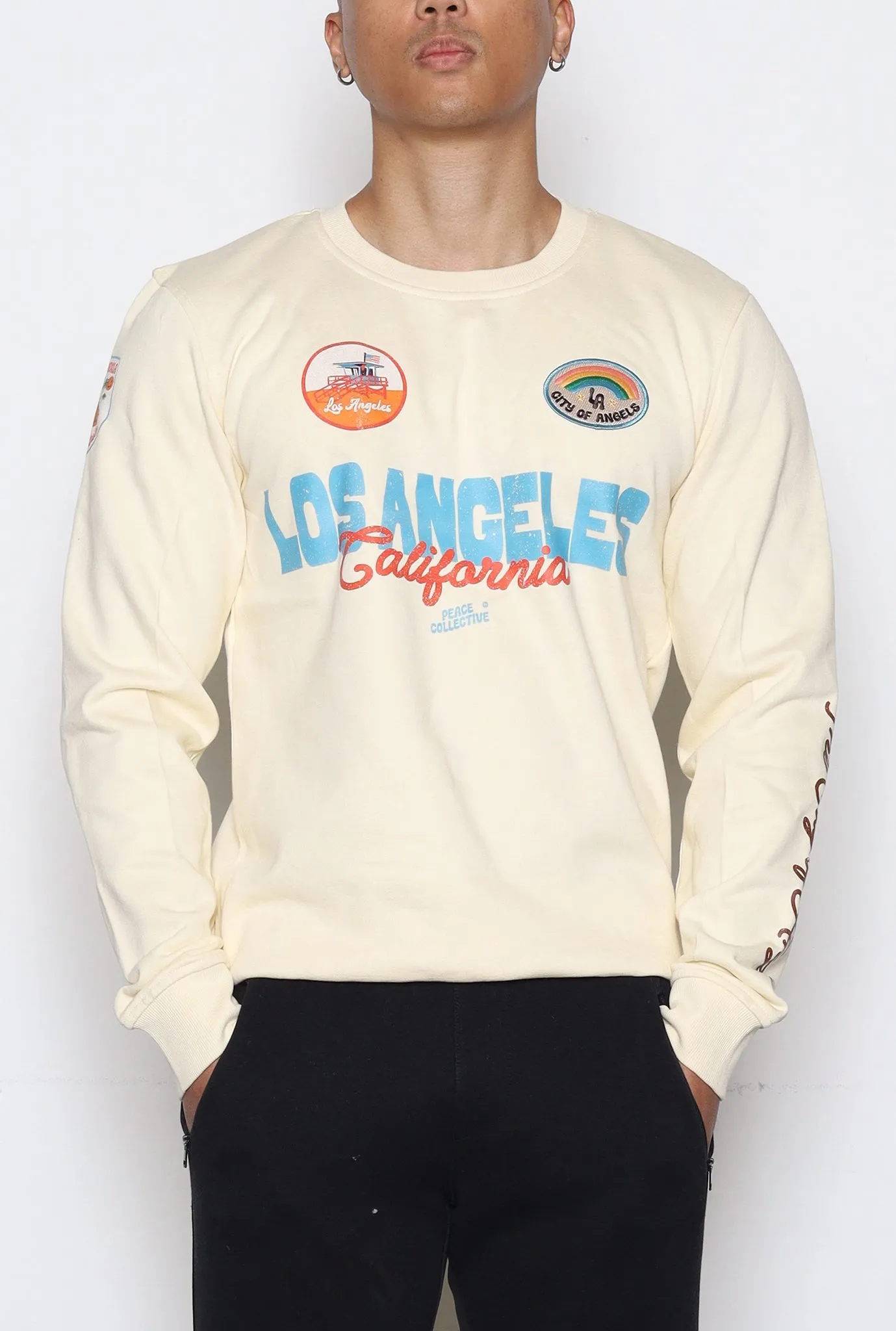 Los Angeles California Patch Crewneck - Ivory sold by Peace-Collective product image thumbnail 2