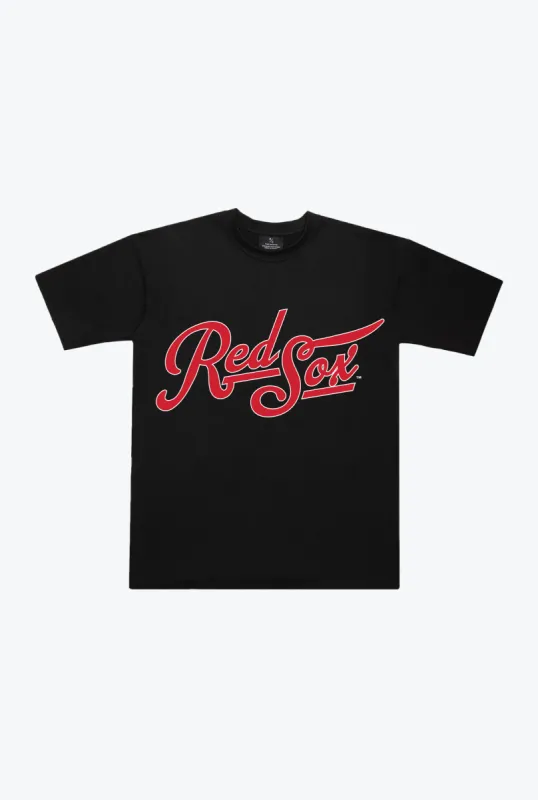 Boston Red Sox Heavyweight T-Shirt - Black sold by Peace-Collective