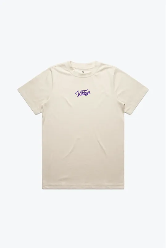 Minnesota Vikings Women's Heavyweight T-Shirt - Natural sold by Peace-Collective
