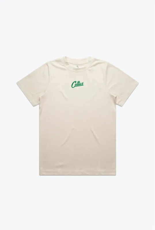 Boston Celtics Women's Heavyweight T-Shirt - Natural sold by Peace-Collective