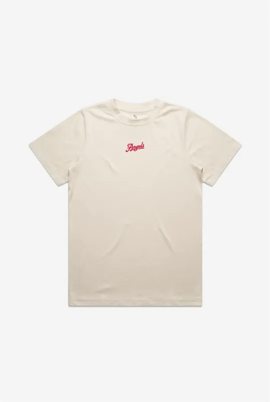 Los Angeles Angels Women's Heavyweight T-Shirt - Natural sold by Peace-Collective