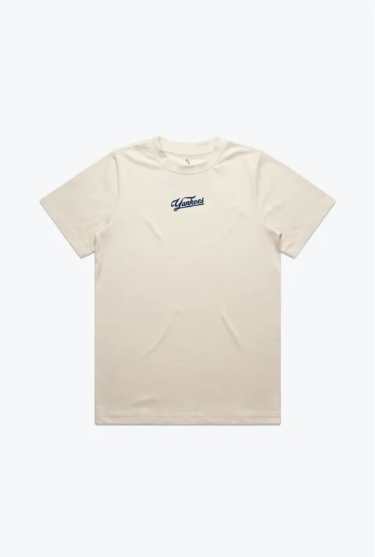 New York Yankees Women's Heavyweight T-Shirt - Natural sold by Peace-Collective