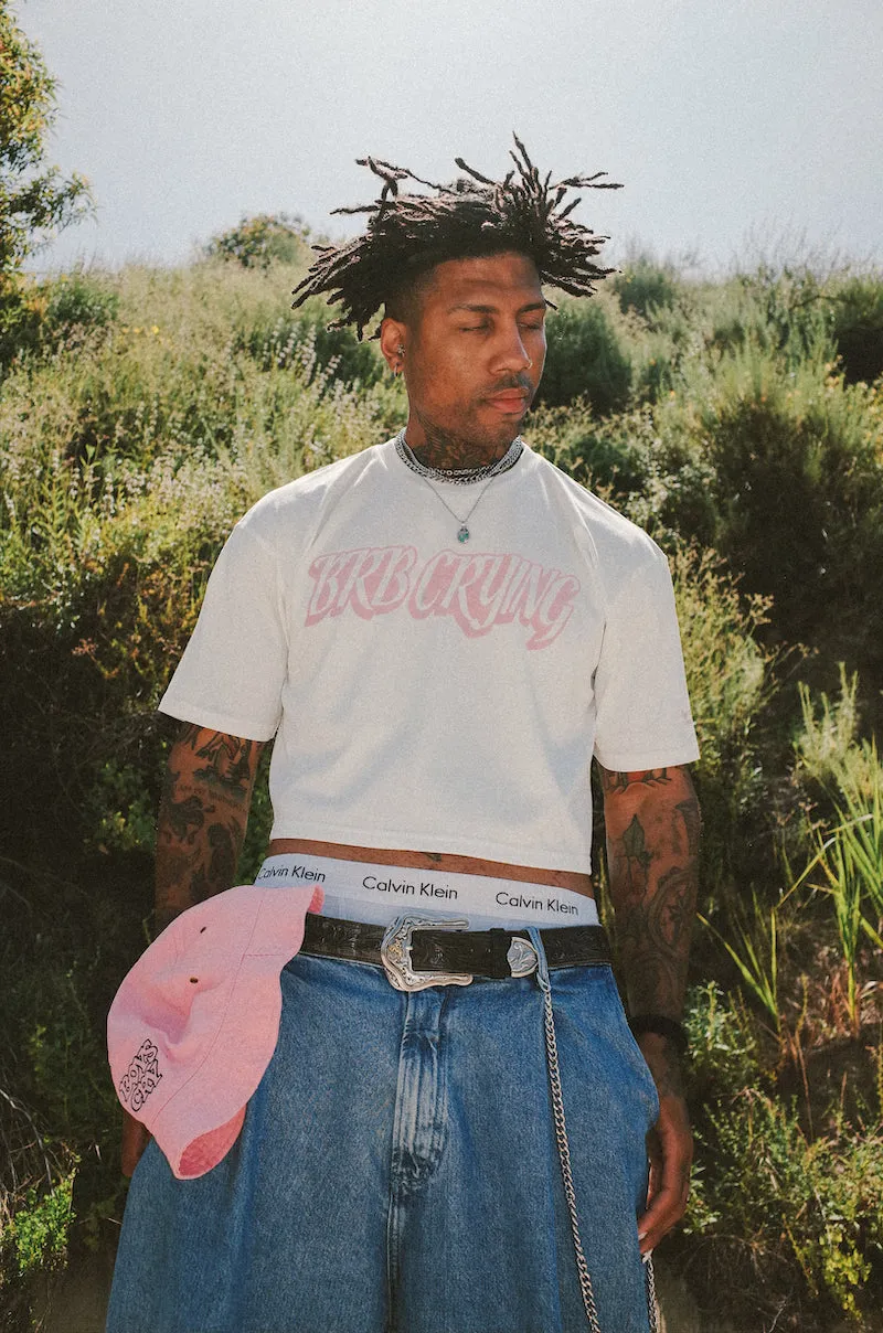 BRB Crying Unisex Cropped T-Shirt - Natural sold by Peace-Collective product image thumbnail 3