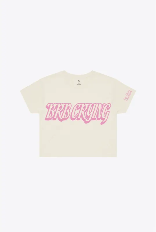 BRB Crying Unisex Cropped T-Shirt - Natural sold by Peace-Collective