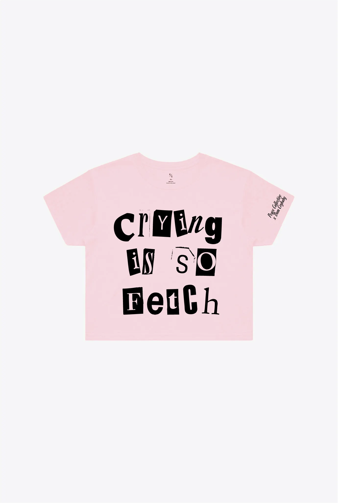Crying Is So Fetch Unisex Cropped T-Shirt - Pink sold by Peace-Collective