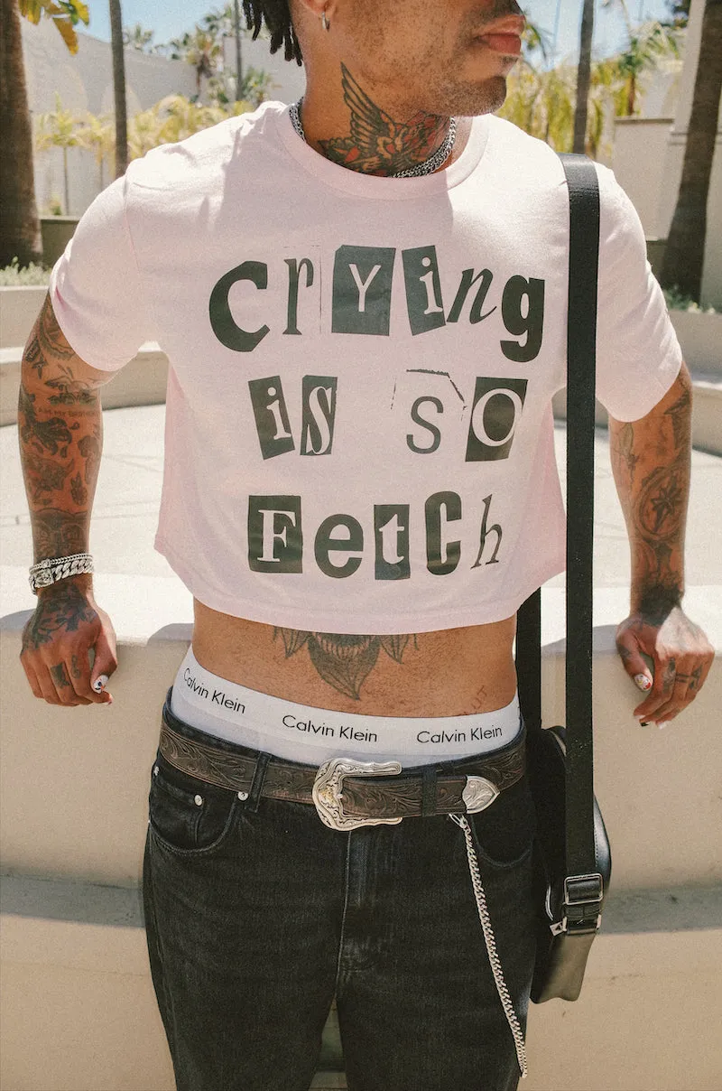 Crying Is So Fetch Unisex Cropped T-Shirt - Pink sold by Peace-Collective product image thumbnail 3