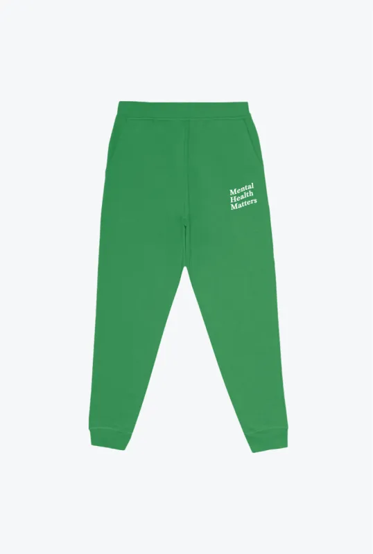 Mental Health Matters Joggers - Kelly Green sold by Peace-Collective