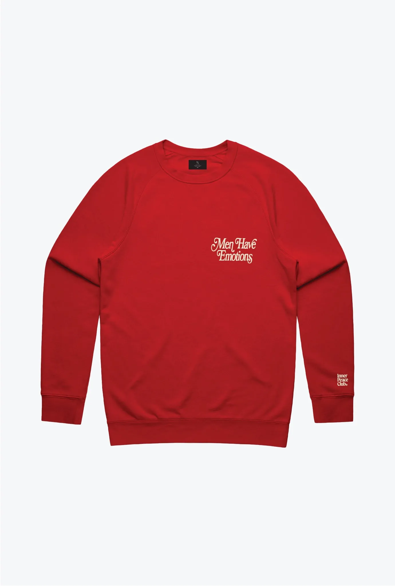 Men Cry Heavyweight Crewneck - Red sold by Peace-Collective