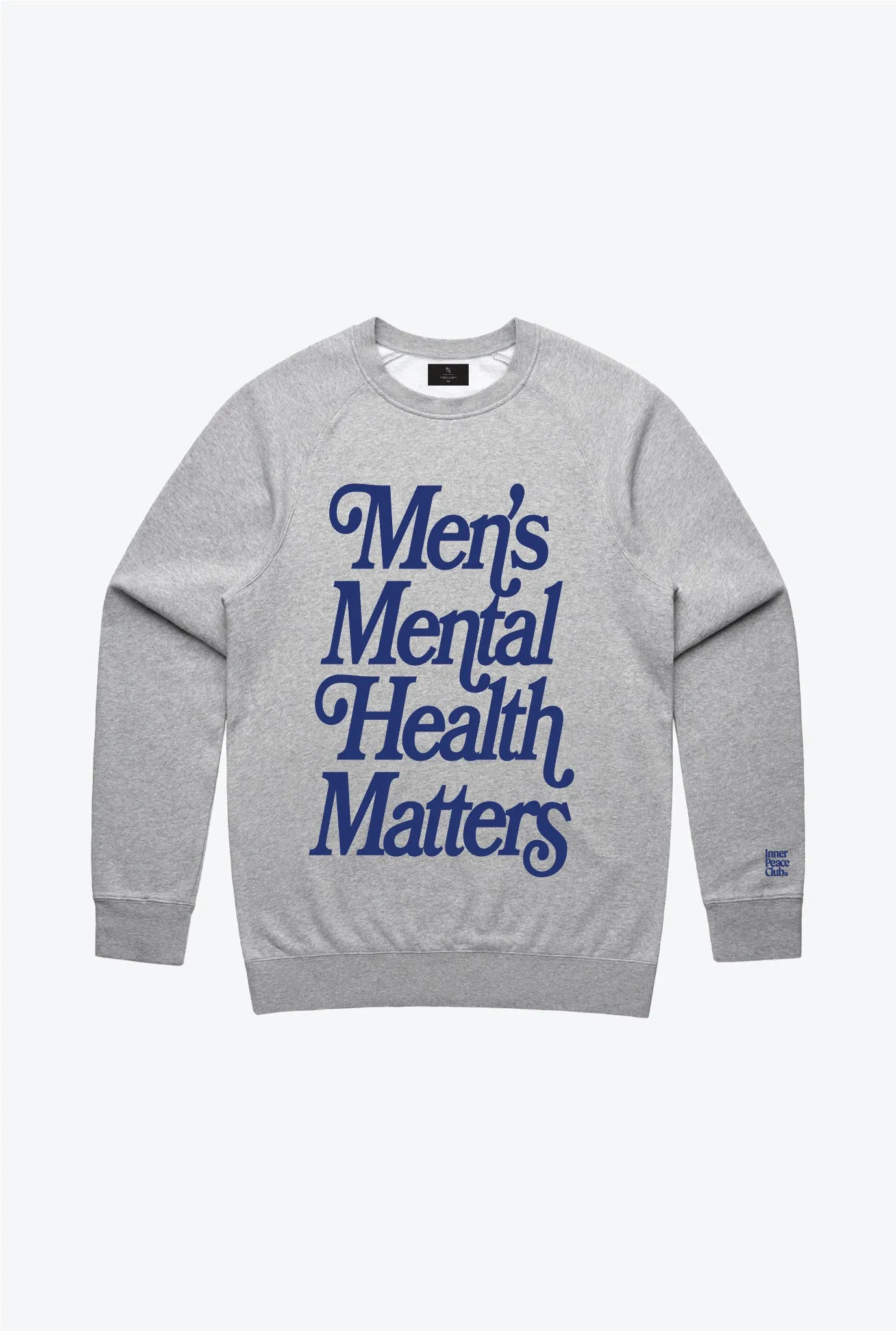 Men's Mental Health Heavyweight Crewneck - Grey sold by Peace-Collective