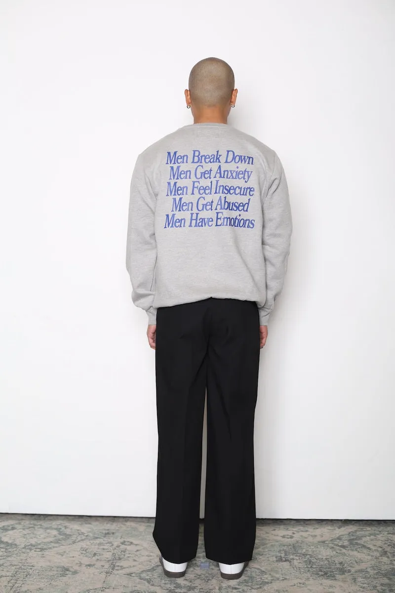 Men's Mental Health Heavyweight Crewneck - Grey sold by Peace-Collective product image thumbnail 4