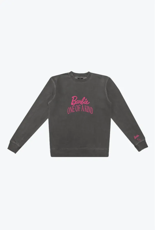 Barbie One Of A Kind Pigment Dye Crewneck - Black sold by Peace-Collective