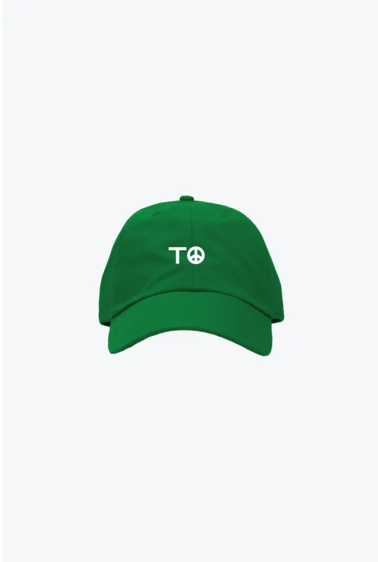 "TO" Peace Sign Dad Cap - Kelly Green sold by Peace-Collective