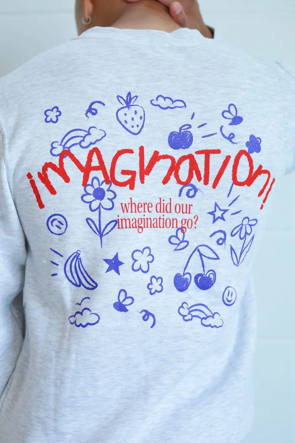 Where Did Our Imagination Go? Crewneck - Ash sold by Peace-Collective product image thumbnail 3