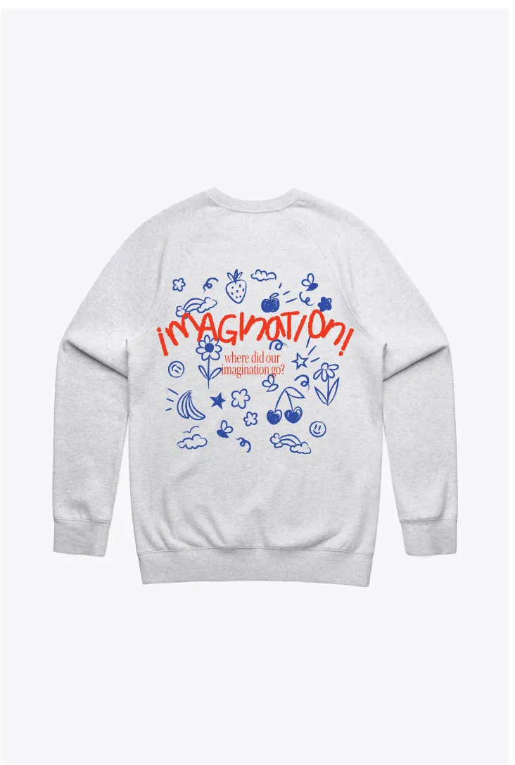 Where Did Our Imagination Go? Crewneck - Ash sold by Peace-Collective product image thumbnail 2