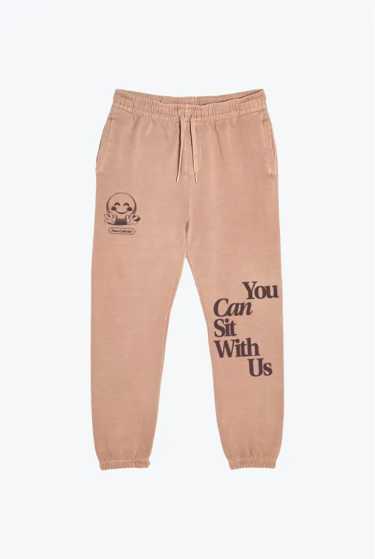 You Can Sit With Us Heavyweight Jogger - Burro sold by Peace-Collective
