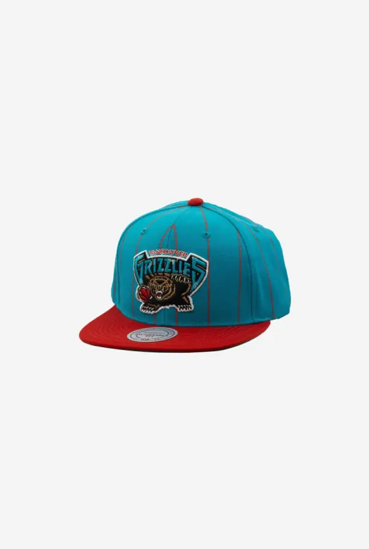 Vancouver Grizzlies City Pinstripe Deadstock Snapback - Teal sold by Peace-Collective