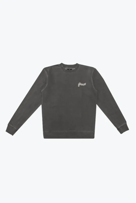 Peace Collective Western Pigment Dye Crewneck - Black sold by Peace-Collective