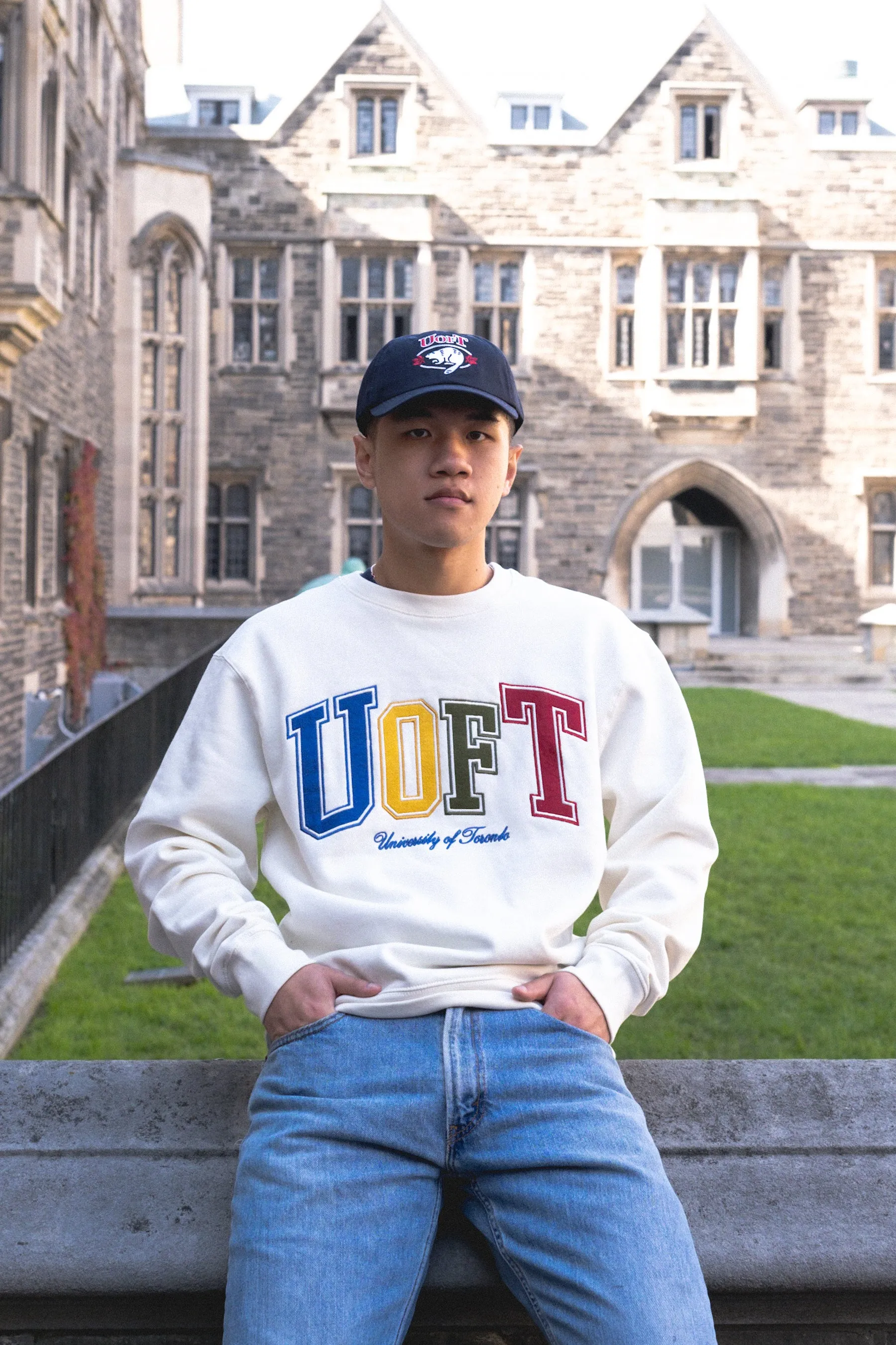 P/C x U Of Toronto Vintage Multi Collegiate Heavyweight Crewneck - Ivory sold by Peace-Collective product image thumbnail 4