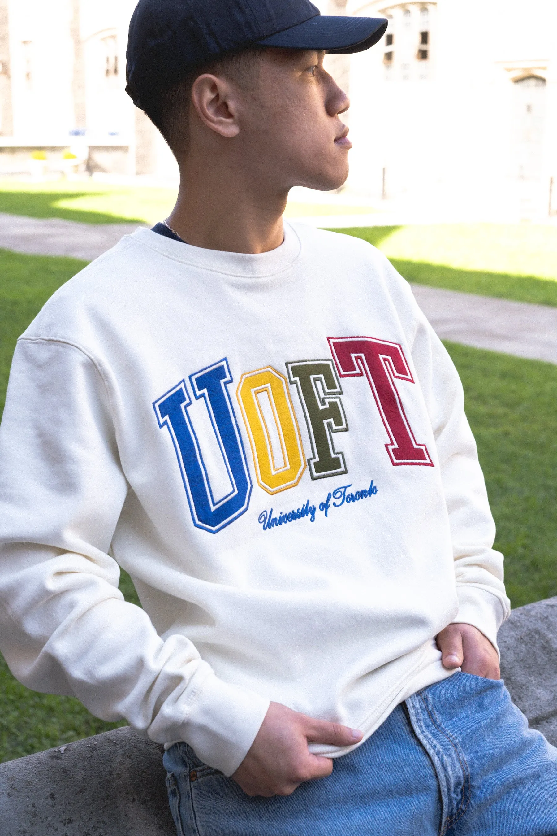 P/C x U Of Toronto Vintage Multi Collegiate Heavyweight Crewneck - Ivory sold by Peace-Collective product image thumbnail 2