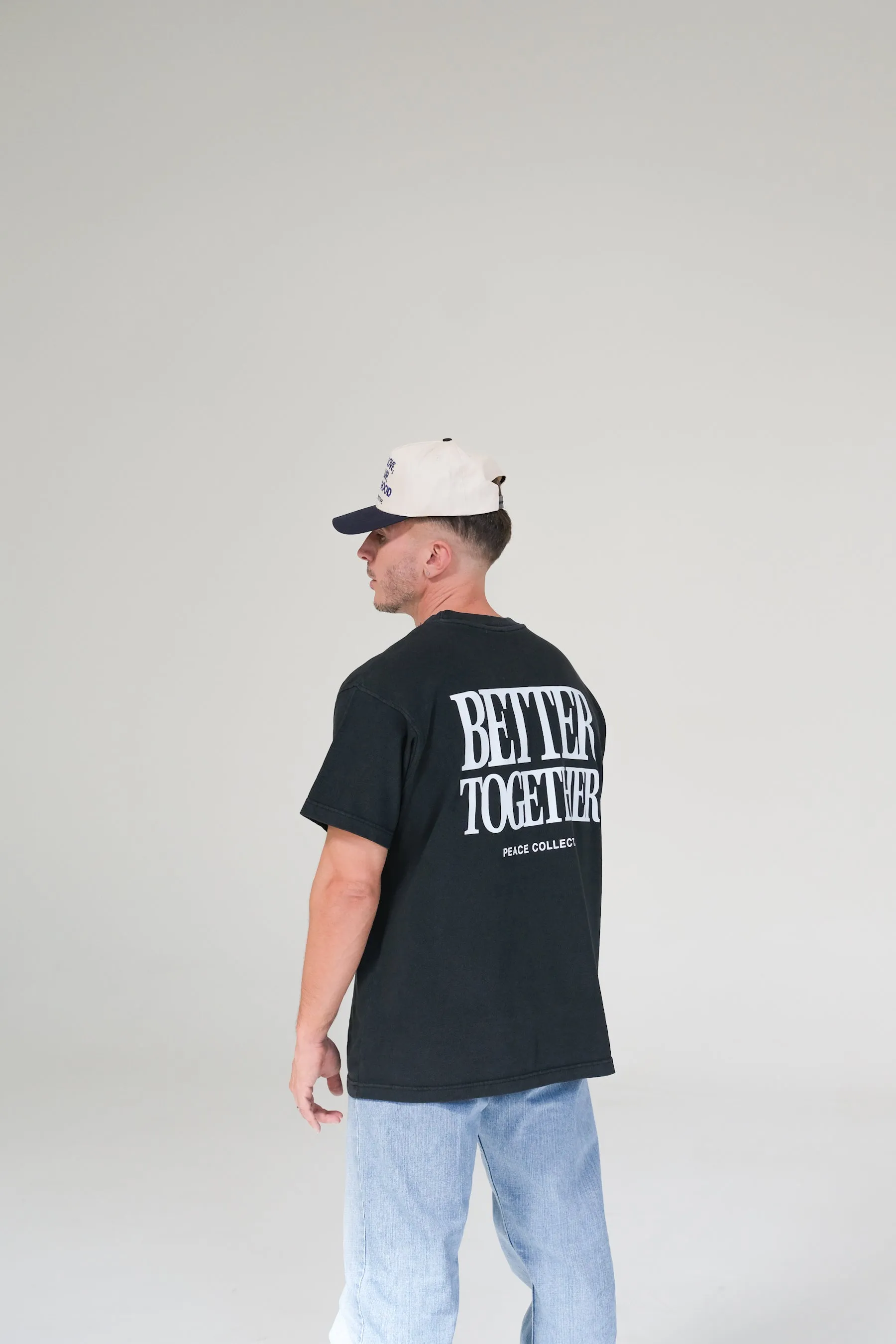 Show Love, Speak Up, Do Good A Frame Cap - Cream/Blue sold by Peace-Collective product image thumbnail 4