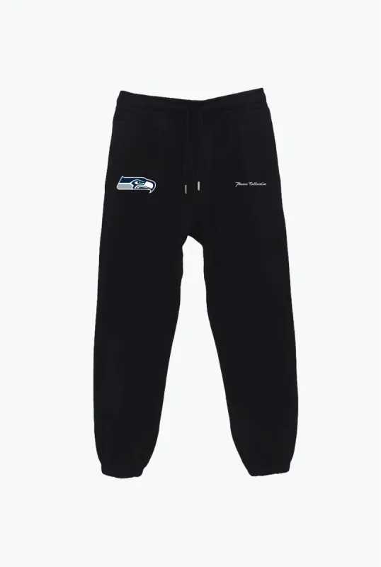 Seattle Seahawks Logo Heavyweight Jogger - Black sold by Peace-Collective