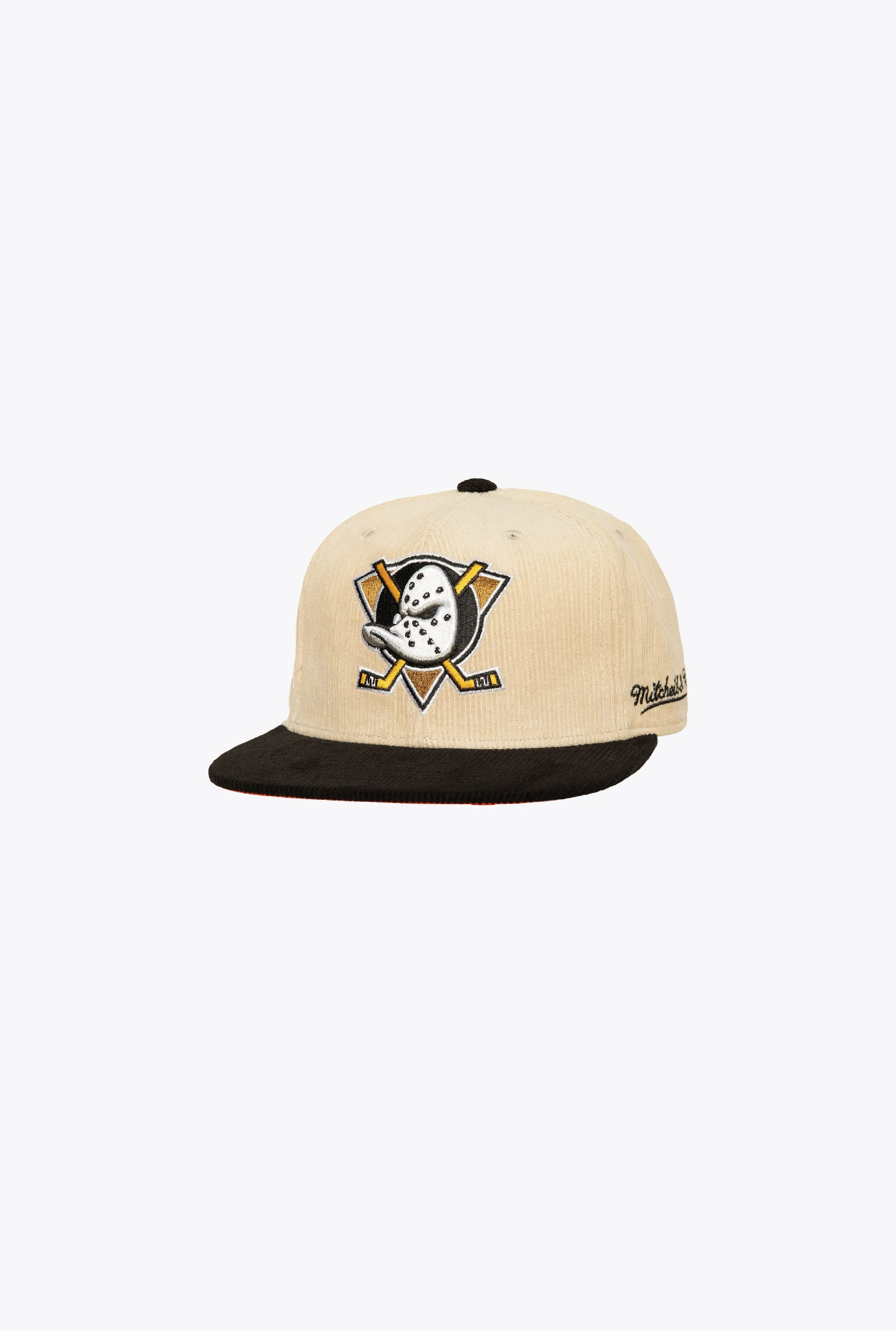 Anaheim Ducks 2Tone Cord Vintage Fitted Cap sold by Peace-Collective