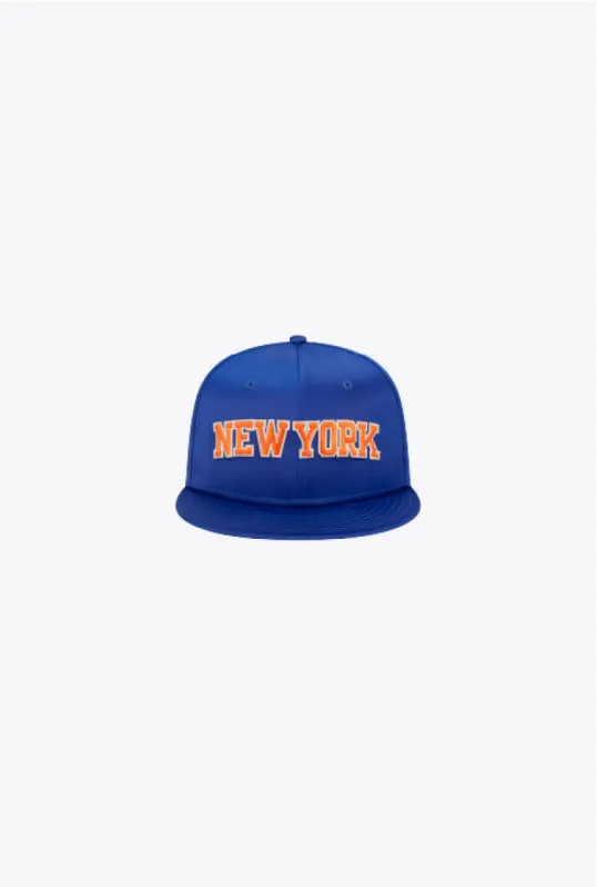 New York Knicks Satin Script Snapback sold by Peace-Collective